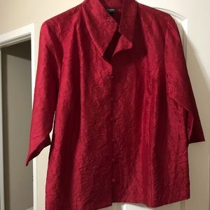 Eileen Fisher red blouse 1x Purchased at  Neiman Marcus